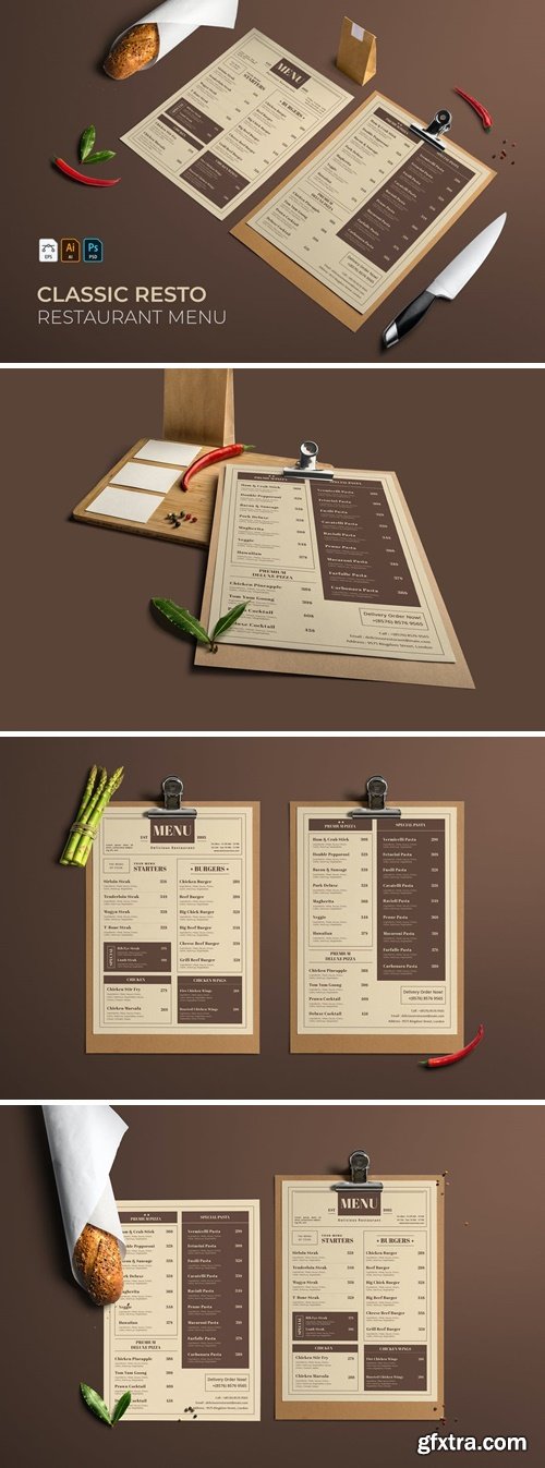 Classic | Restaurant Menu W7SN2J2