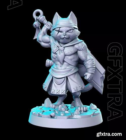 Morley (wandering cat-warrior) 3D Print