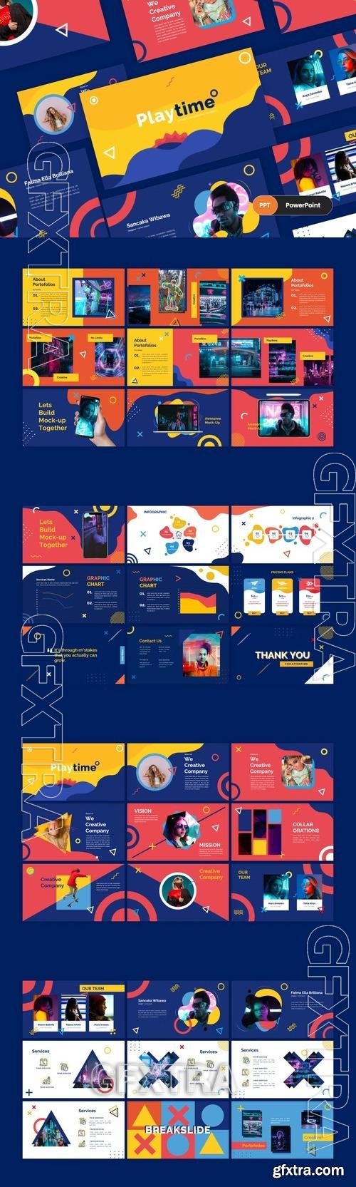 Playtime - Creative Pop Art PowerPoint Template P4U5ND4