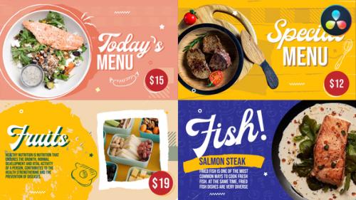 Videohive - Restaurant Food Menu | DaVinci Resolve - 38662936 - 38662936