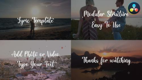 Videohive - Lyric Template | DaVinci Resolve - 38664889 - 38664889