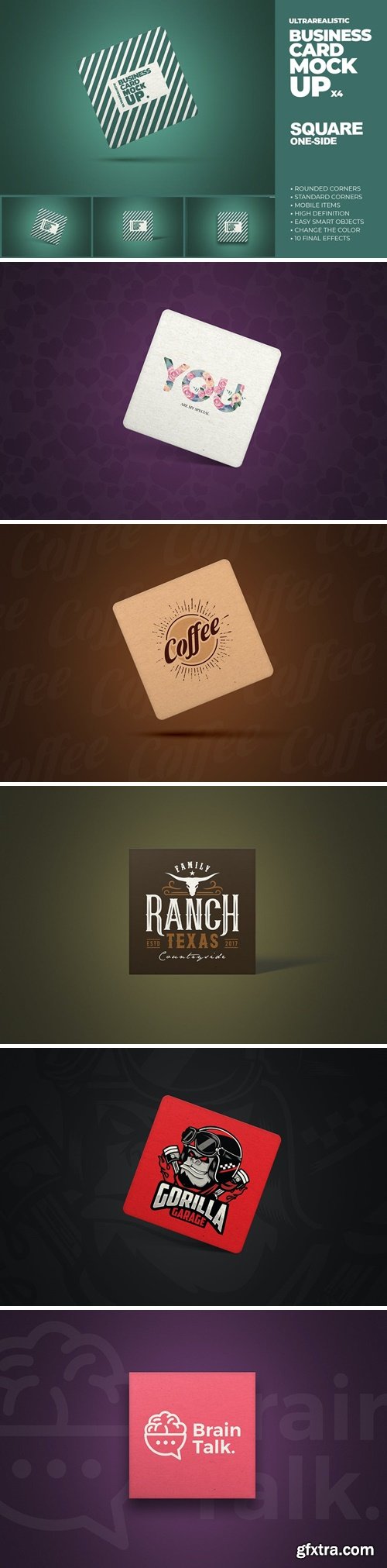 Square One Side Card Mockup x4 KB7N8C3