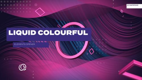 Videohive - Liquid and Colourful Elements Typography - 38710095 - 38710095