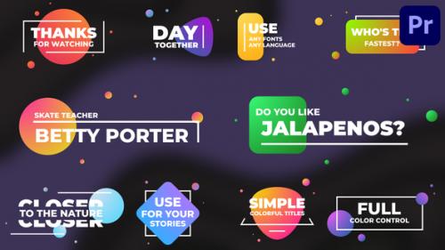 Videohive - Simple Colorful Titles for Premiere Pro - 38727322 - 38727322