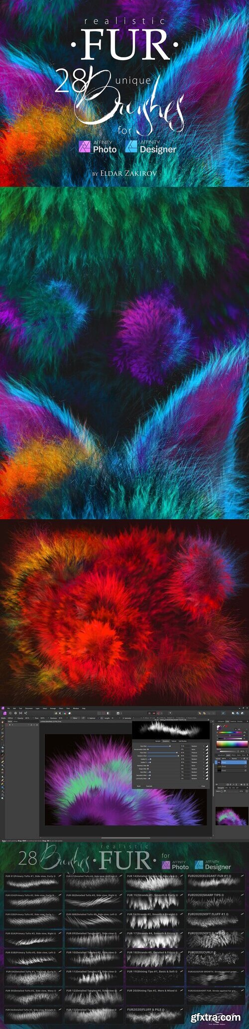 CreativeMarket - Realistic FUR Brushes for Affinity 4814170