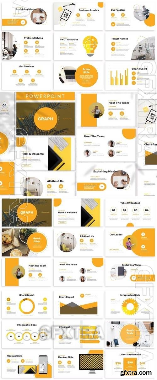 Graph - Business Powerpoint Template RLP5GUJ