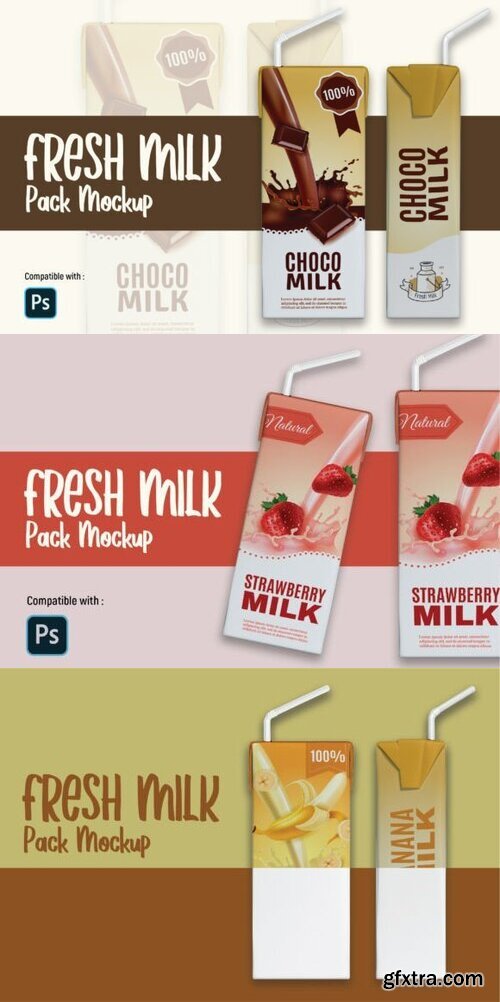 Fresh Milk Pack Mockup