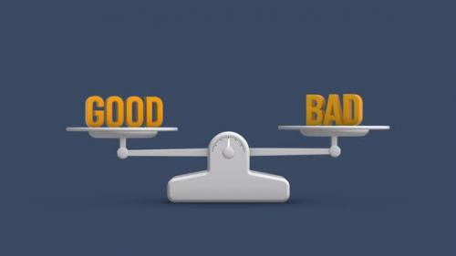 Videohive - Good vs Bad Balance Weighing Scale Looping Animation - 38482940 - 38482940