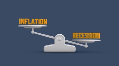 Videohive - Inflation Recession Balance Weighing Scale Looping Animation - 38482941 - 38482941