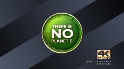 Videohive - No Planet B Rotating Sign 4K Looping Design Element - 38487890 - 38487890