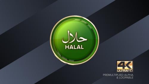 Videohive - Halal Rotating Sign 4K Looping Design Element - 38487896 - 38487896