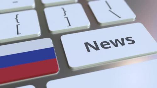 Videohive - News Text and Flag of Russia on the Keys - 38510099 - 38510099