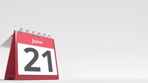 Videohive - June 22 Date on the Flip Desk Calendar Page - 38530795 - 38530795