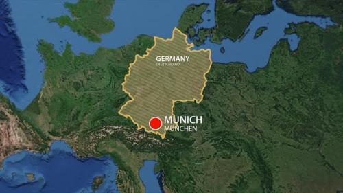 Videohive - Geolocation of the city of Munchen on the map - 38477757 - 38477757