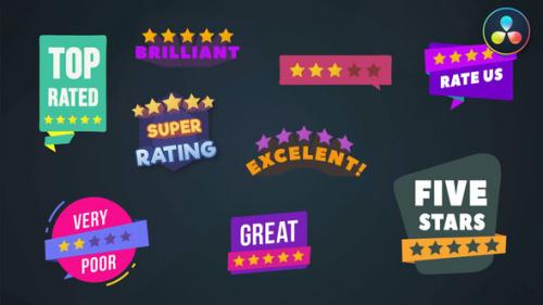 Videohive - Five Stars Rating Badges [Davinci Resolve] - 38750156 - 38750156