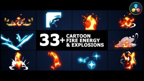 Videohive - Cartoon Fire Energy And Explosions | DaVinci Resolve - 38744137 - 38744137