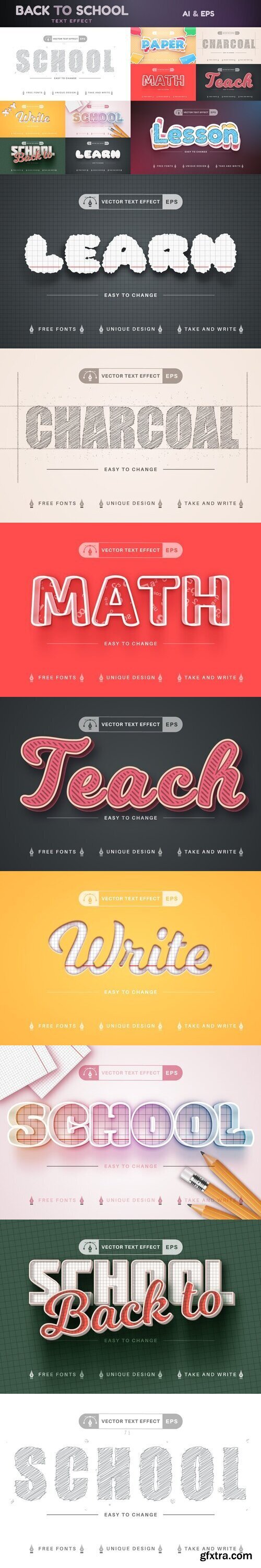 CreativeMarket - Set 10 School Editable Text Effects 7401414