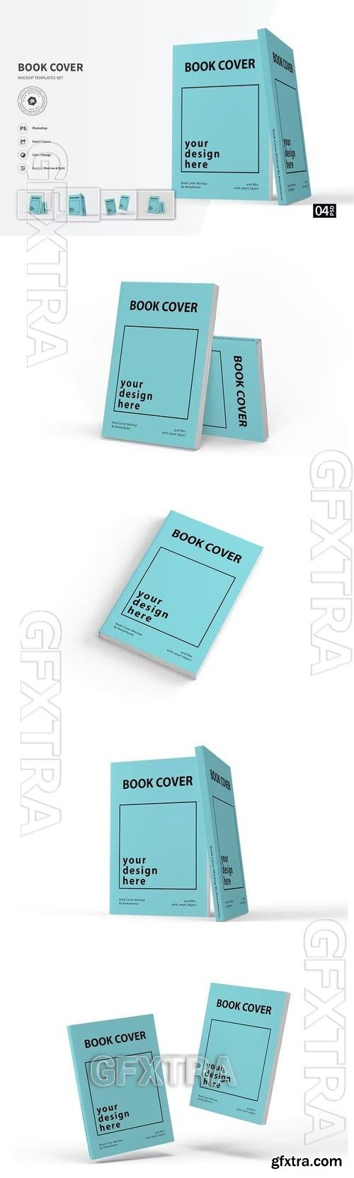 Soft Book Cover - Mockup Template VR NGGYCM8