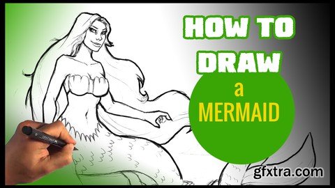 How To Draw A Mermaid - Cartoon Drawing Animation Course