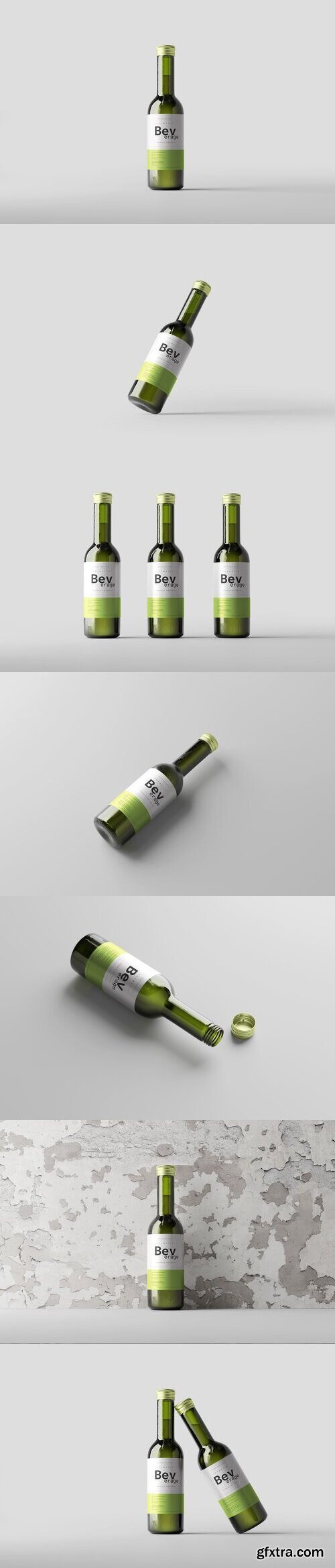 CreativeMarket - Quarter Mini Bottle Mock-Up 7402720