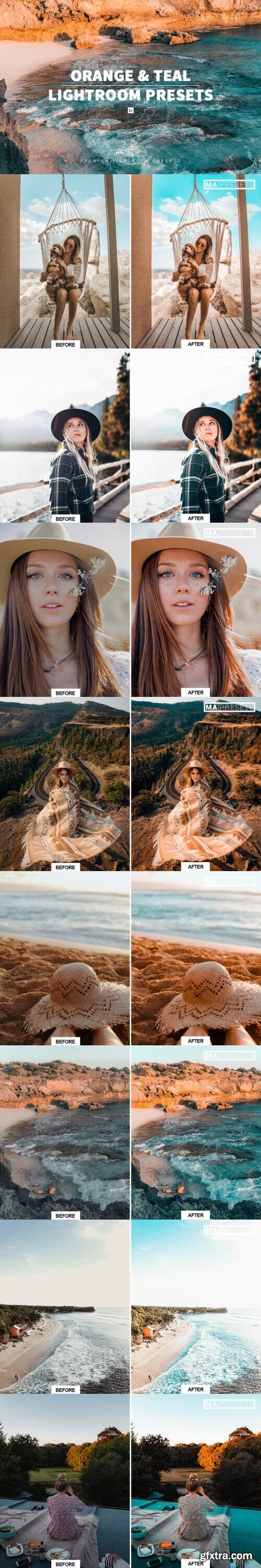 30 ORANGE & TEAL Lightroom Presets