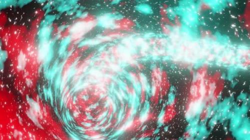 Videohive - Red And Light Blue Sci Fi Tunnel In Universe Vj Loop Background HD - 38781596 - 38781596