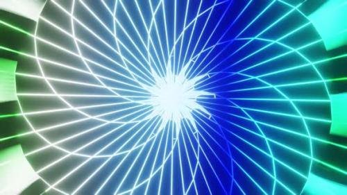 Videohive - Blue Lines Kaleidoscope Vj Loop Background HD - 38781598 - 38781598