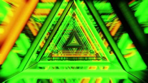 Videohive - Green Toxic Triangle Vj Loop Tuunel Background HD - 38781605 - 38781605