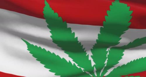 Videohive - Austria flag with cannabis leaf - 38781864 - 38781864