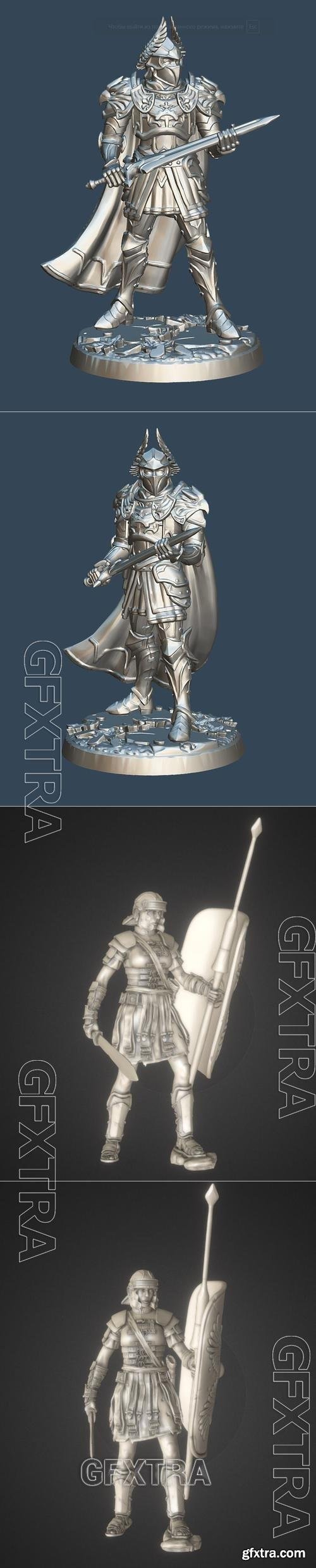 King in full Armor and Livia 3D 