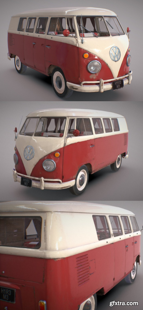 Combi VW T1 3D Model