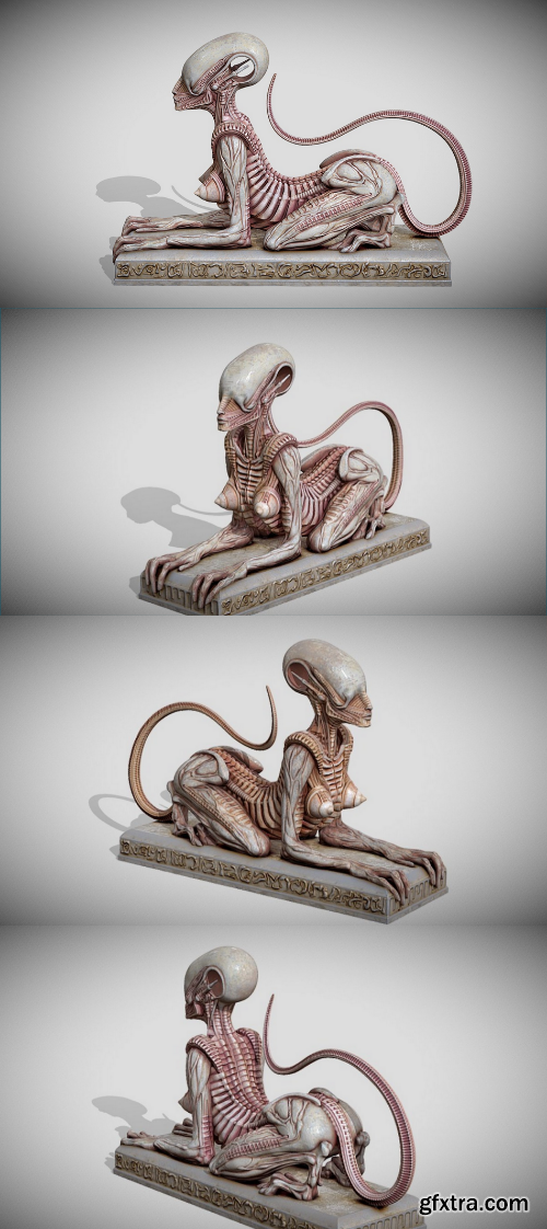 Alien sphinx 3D Model