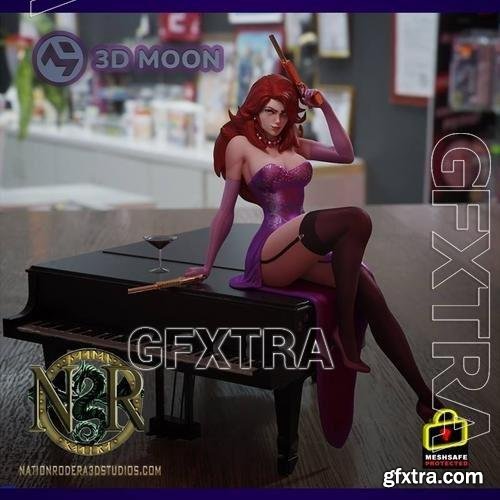 Miss Fortune on piano 3D 