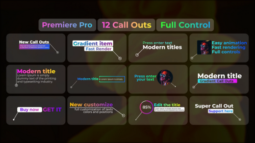 Videohive - Gradient Call Outs | Premiere Pro - 38803296 - 38803296