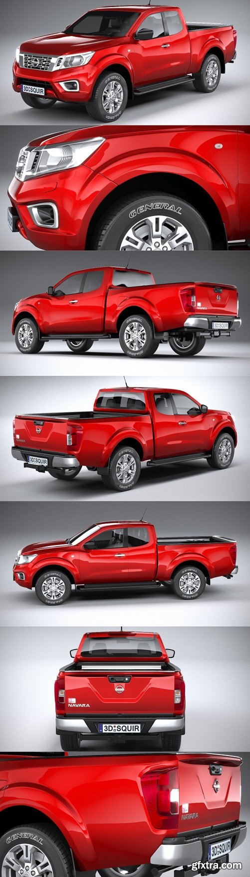 Nissan Navara 2020 3D model