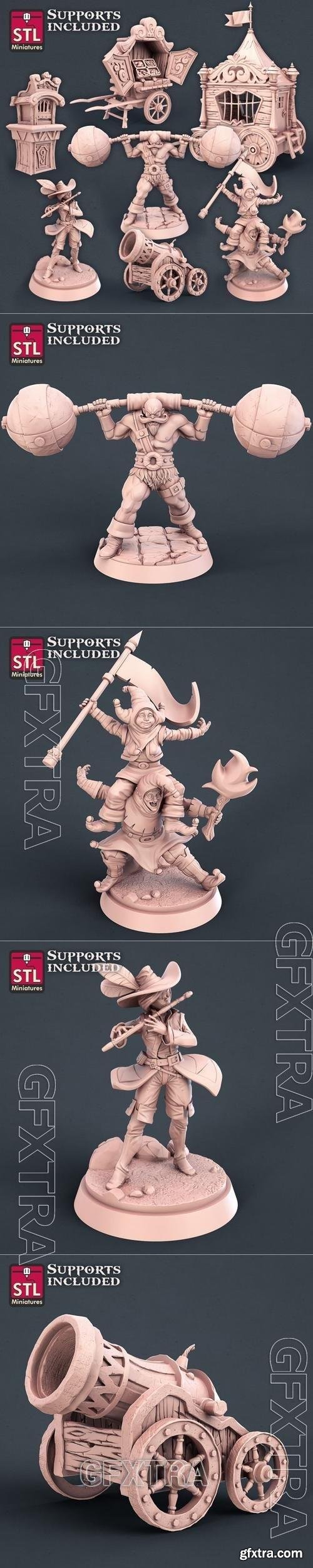 STL Miniatures - Carnival Set 3D