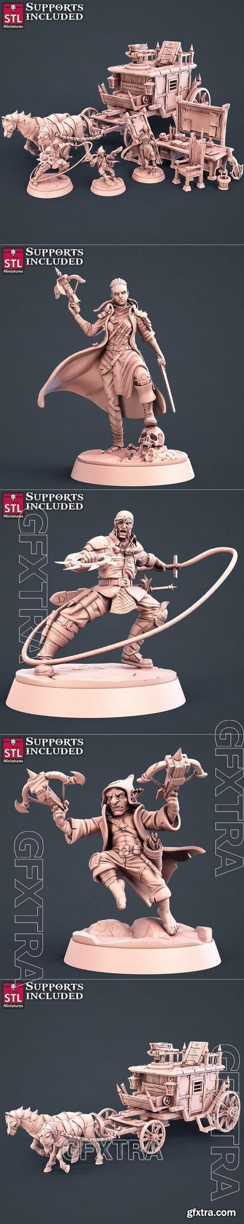 STL Miniatures - Vampire Hunters Set 3D