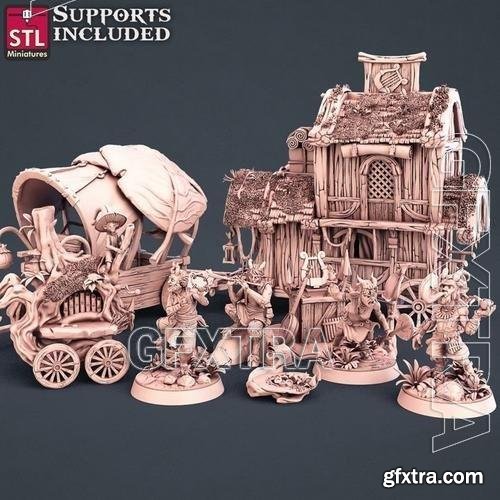 STL Miniatures - Satyrs Set 3D 