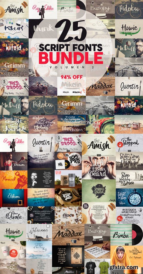 25 Fonts Bundle vol.2