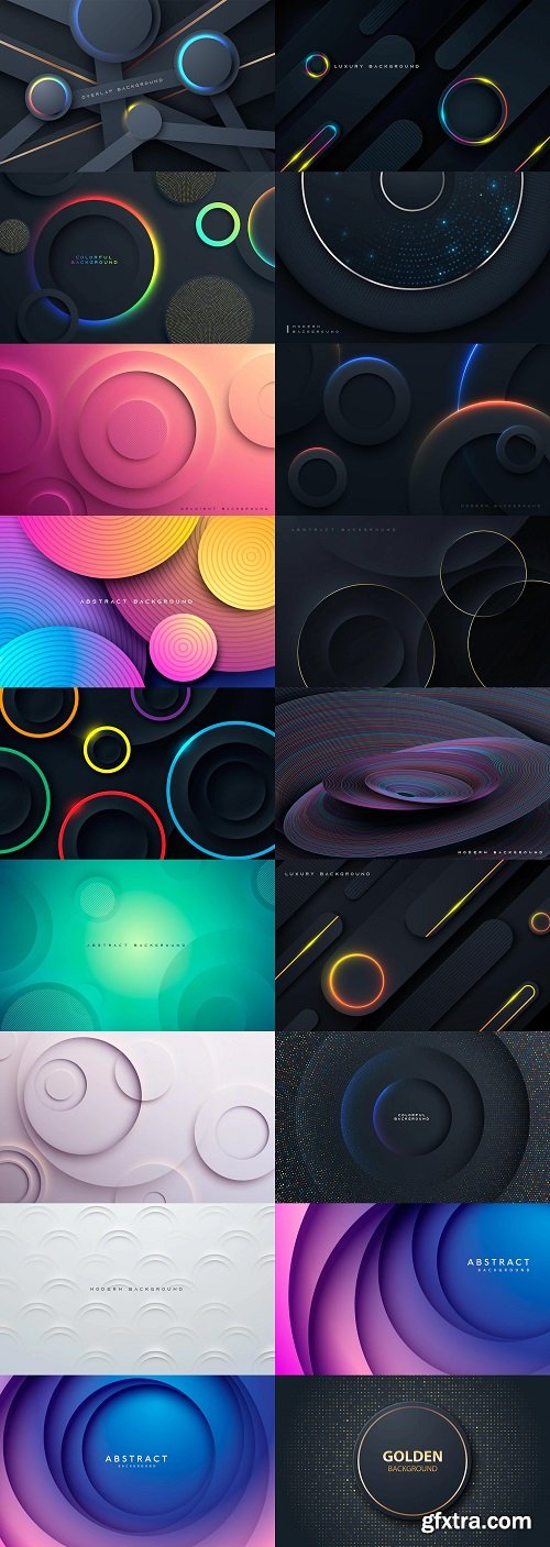 Abstract circle shape background 19xEPS