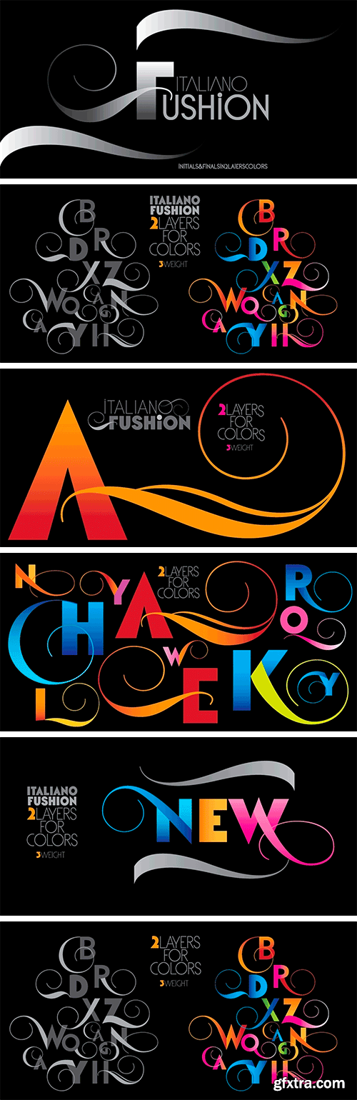 Italiano Fushion Color Font Family