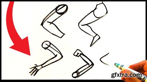 How to Draw : One Shape for ANY Arm or Leg I Drawing Pen Ink