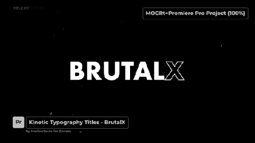 Videohive - Kinetic Typography Titles - BrutalX  Premiere Pro - 30746553 - 30746553