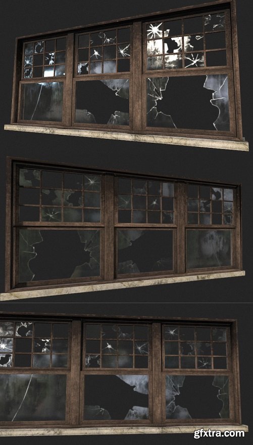 Abandoned hospital window 3D Model