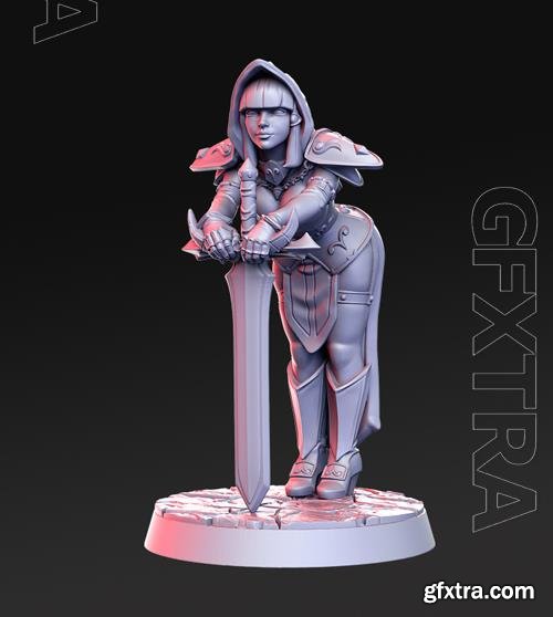 Silencia - Female Paladin 3D Print