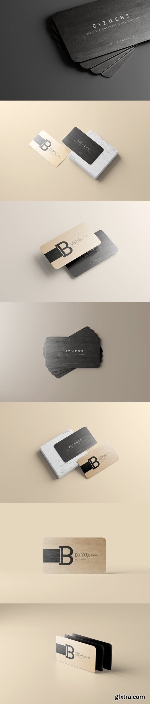 CreativeMarket - Metal Business Card Mockups 7411794