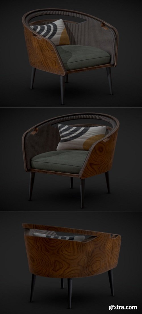 Mid-Century Modern Chair 3D Model