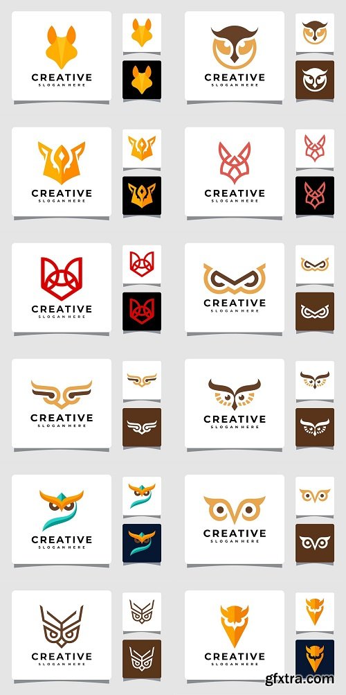 Animal logo template design inspiration