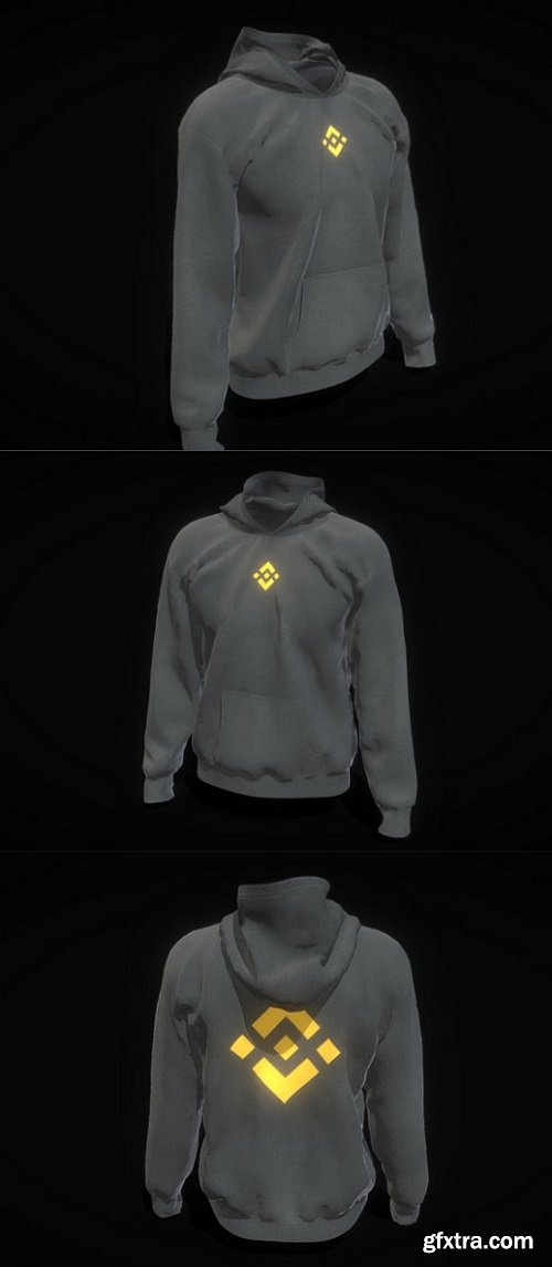 BINANCE Trader Hoodie 3D Model