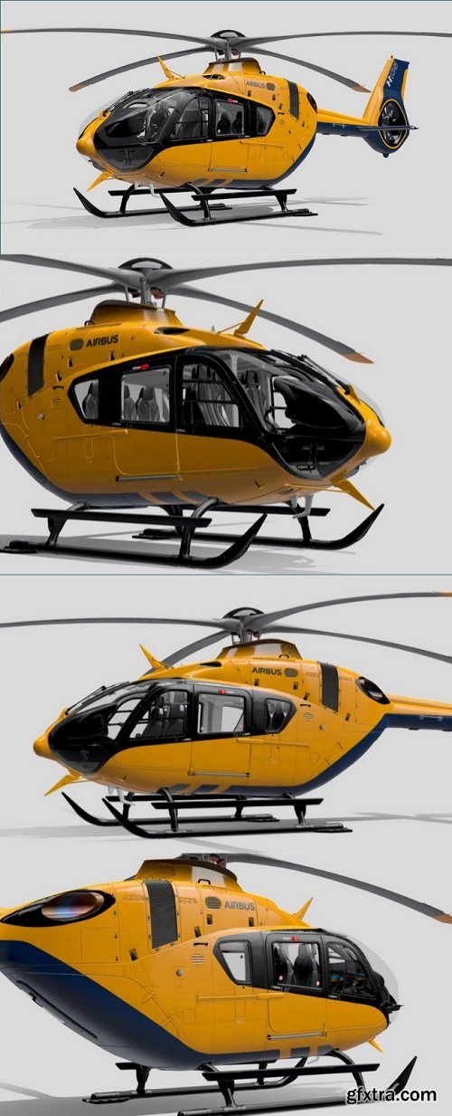 H135 Airbus Helicopter 3D Model